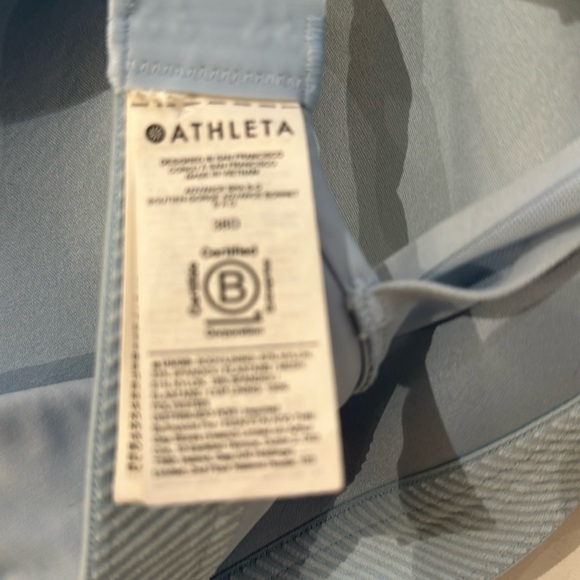 Athleta High Advance Bra B-G Sports Bra 38D Activewear. Baby Blue - Picture 4 of 6